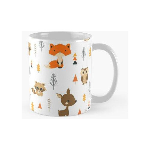 Taza Bosque De Dibujos Animados Lindo De Patrones Sin Fisura