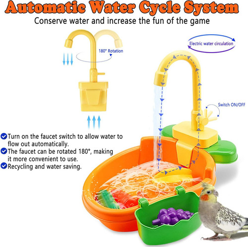 . Loro Bañera Automática For Pájaros Caja Ducha P Periquitos