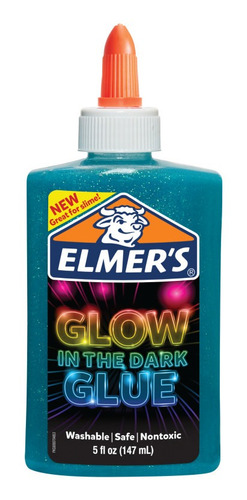 Pegamento Líquido Elmer's Glow in the dark color azul no tóxico