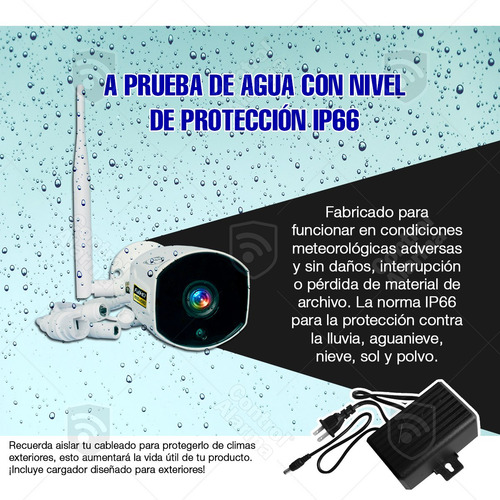 Imagen 9 de 10 de Camara Wifi Ip Full Hd Fija Exterior Seguridad Rem-c2cd37