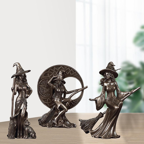 3/juego De Estatuillas De Bronce Fundido De Escultura De