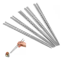 Comprar 50 Pares Palitos Palillos Chinos Sushi Lisos Acero Inox 