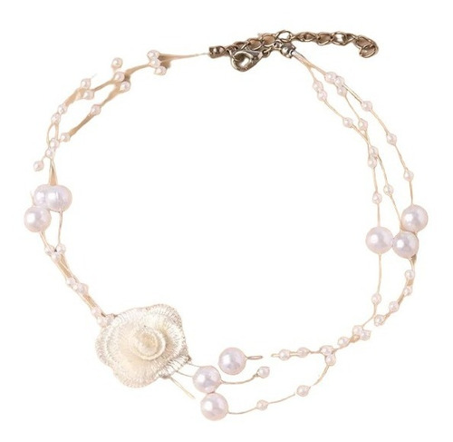 Gargantilla De Perlas Multicapa Elegante Para Mujer,