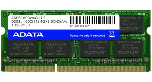Memoria Ram 4gb 1x4gb Adata Adds1600w4g11-s Ddr3l