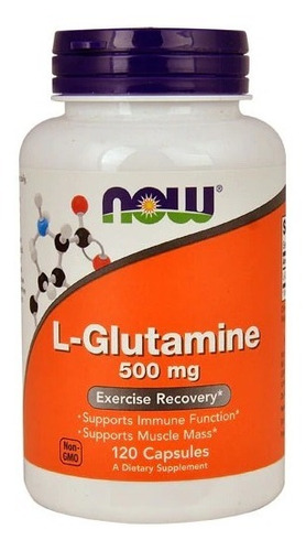 L-glutamine 500mg Apoya Función Inmune Now Foods 120 Capsula