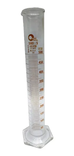 Probeta En Vidrio Clase A Con Cert. De 500 Ml, Omnilab