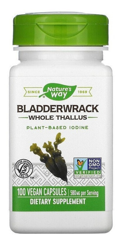 Bladderwack (frijol de mar) 580 mg, 100 cápsulas de Nature's Way