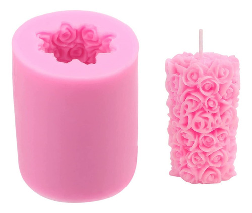 Molde Silicona Para Velas Jabón Cera Con Forma Flor De Rosa