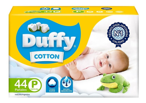 Pañales Bebé Duffy Cotton Talle P X 44 Un.