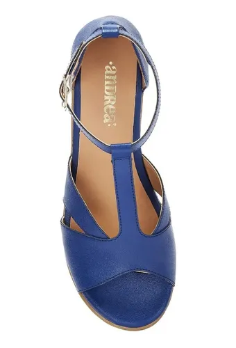 Zapato Andrea Plataforma Vestir Casual Tendencia Azul Rey Cuotas