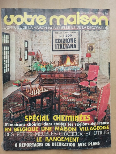Lote 4 Revistas Votre Maison - Decoración Francia Años 70 (Usado)