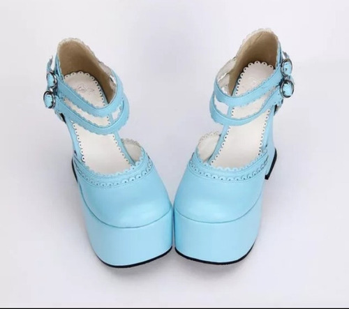 Sapato Salto Alto Lolita Cosplay 12.5cm
