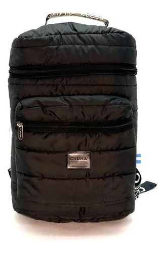 Mochila Matera Bolso Matero Chuna Dublin Matelasse Negro