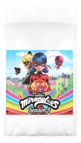 Pack 10 Bolsas Sorpresitas Papel Miraculous Ladybug Cat Noir