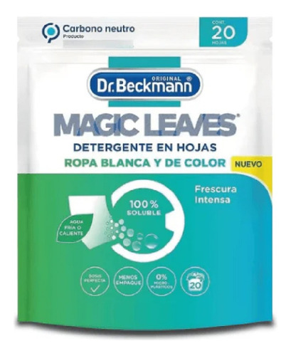 Dr. Beckmann Detergente En Láminas Magic Leaves 20 Unid