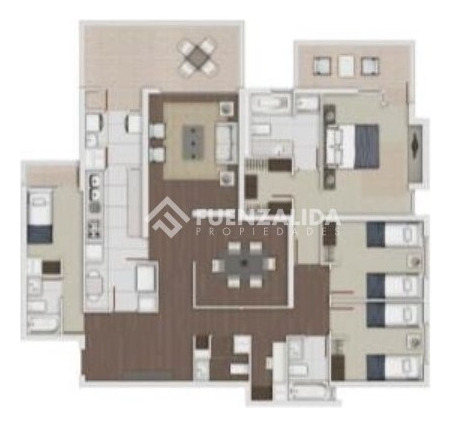 Departamento En Venta De 4d La Dehesa Colegio Los Alerces