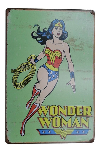 Chapa Decorativa Wonder Woman 20x30