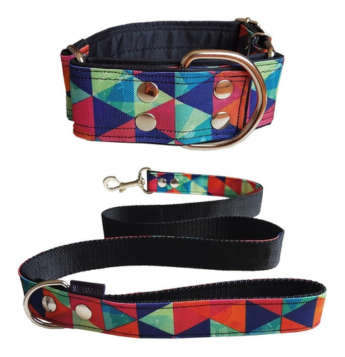 Collar Martingale Y Correa Impermeable Perro Galgo Misantito