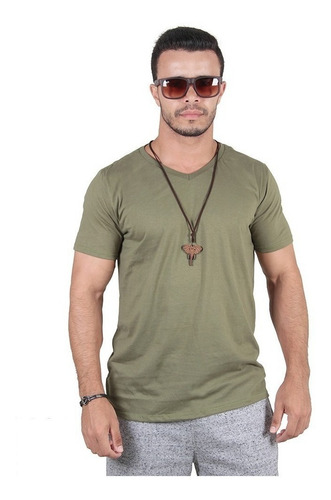 Imagem 9 de 10 de Kit/ Un 2 Camisa Gola V Blusa Masculina Camisetas Basicas