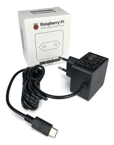 Fonte Carregador Oficial 15.3w Usb C P/ Raspberry Pi4 Pi 4