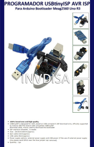 Programador Usbtiny Isp Avr Gestor Arranque Bootloader 6 Pin