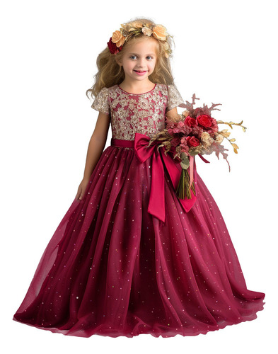 Vestido De Novia Con Flores, Encaje, Concurso De Boda, Princ