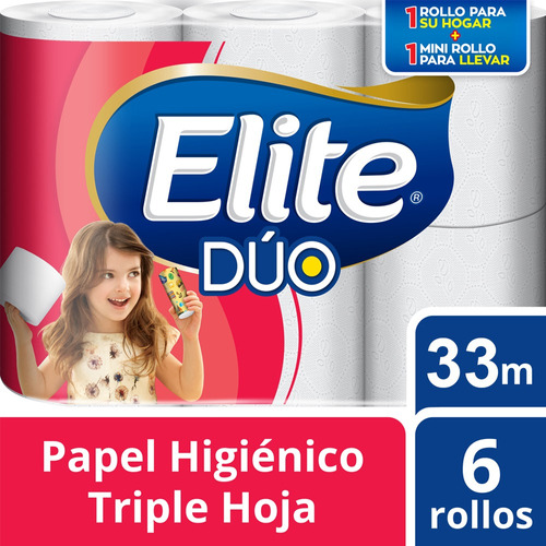 Papel Higiénico Elite Duo Triple Hoja 6 Unid