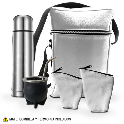 Bolso Matero + Yerbera Y Azucarera Correa Regulable