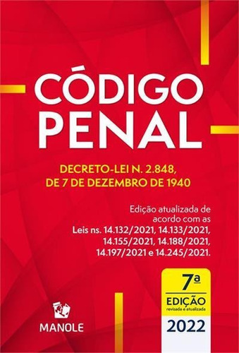 Mini Codigo Penal (7ª Ediçao 2022)...7ªed.(2022) - Livro