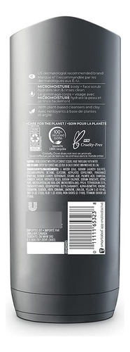 Dove Men+care Charcoal + Clay Con Arcilla Y Carbón 400 Ml