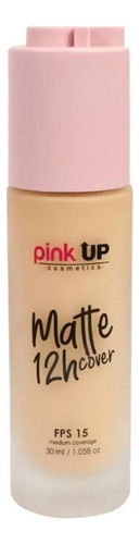 Base de maquillaje líquida Pink Up Rostro Matte Cover 12H tono beige - 30mL 30g