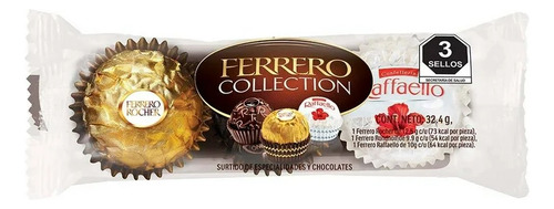 Chocolate Ferrero Collection Raffaello Rodnoir Rocher 3 Pzas