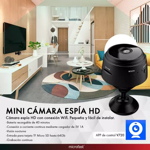 Mini Cámara Oculta Espía Wifi Full Hd Micrófono Batería