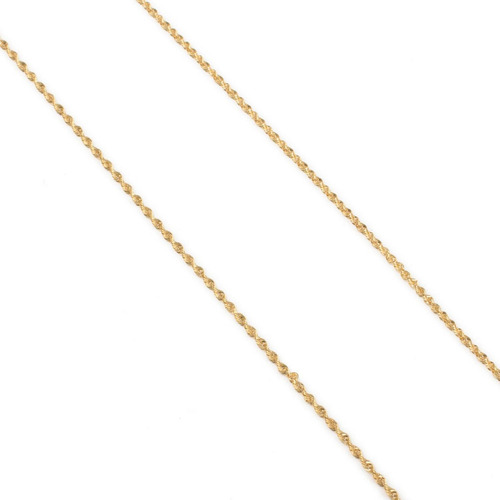 Cadena Collar Torsal 2mm Unisex 45cm Oro Italiano Hueco 10k Color Dorado