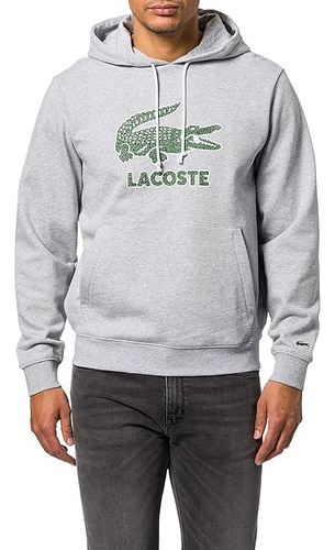 Poleron Lacoste Sh3229 Hombre Gris