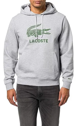 Poleron Lacoste Sh3229 Hombre Gris
