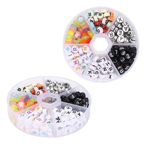 Pulsera Alphabet Beads Hecha A Mano Con Números Acrílicos Co