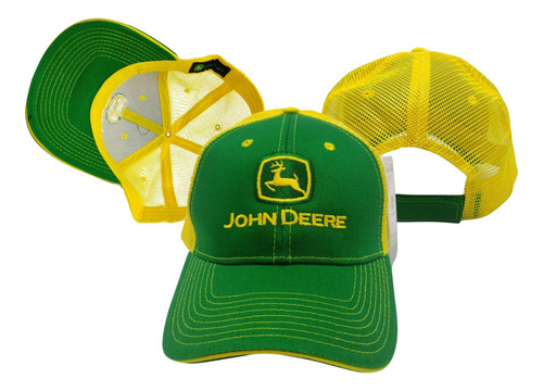 Gorra Estilo John Deere Malla Original Trucker - Gjd-100v