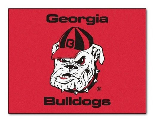 Ncaa University Of Georgia Bulldogs Nylon Face All-star Rug