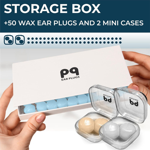 Pq Wax Ear Plugs For Sleeping, Swimming - 54 Noise Cancel...