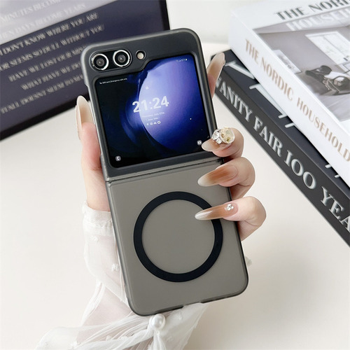 Funda Rígida Para Samsung Galaxy Z Flip 7 Z Flip 6 Z Flip 5 Z Flip 4/3, Delgada, Magnética Mate, Negra, Transparente, A Prueba De Golpes