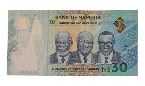 Billetes Mundiales Namibia 30 Dolares 2020 30 Aniv Independe