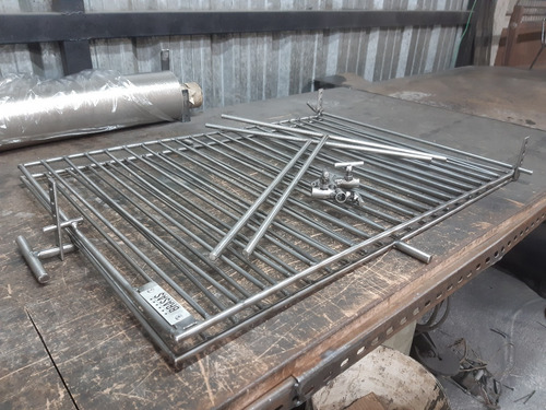 Imagen 8 de 10 de Asador Parrilla Pinche 60x80 Doblevarilla Acero Inox Brasas®