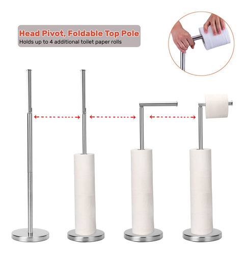 Gs Soporte Para Papel Higiénico, Soporte Independiente Para