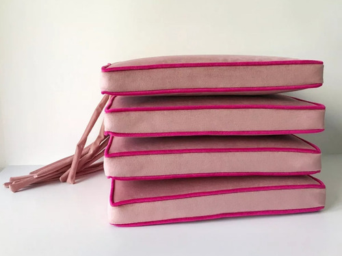 Imagen 1 de 6 de Almohadones Para Sillas Con Tiritas Para Atar 40x40x5cm