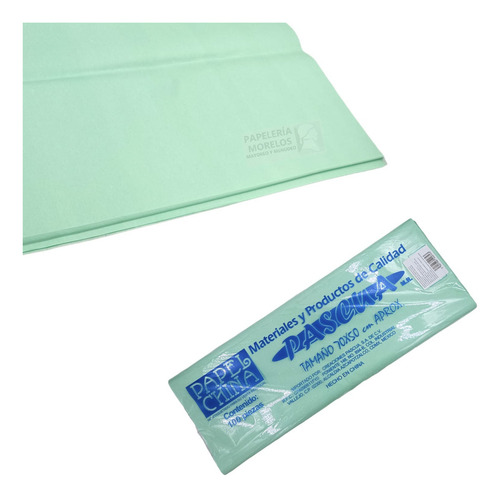 Papel China Paquete De Un Solo Color 100 Piezas Pascua Color Verde menta