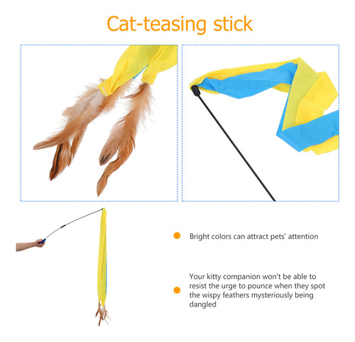 Varita Desmontable Para Gatos Con Juguetes Interactivos Para