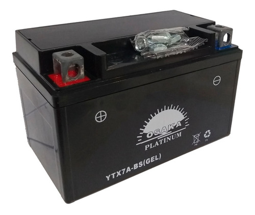 Bateria Osaka Ytx7a-bs Gel Motomel Custom 150 - Sti Motos