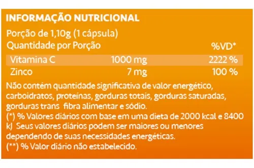 Ascorvit C 1000 mg de vitamina C, 60 cápsulas, sabor sin sabor Maxinutri