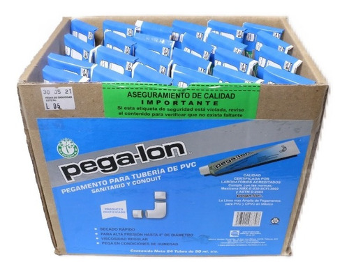 Imagen 1 de 4 de Pegalon - Cemento Pvc Conduit Caja Con 24 Tubos De 50 Ml